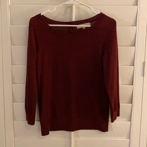 Loft Dark Red Sweater size M
